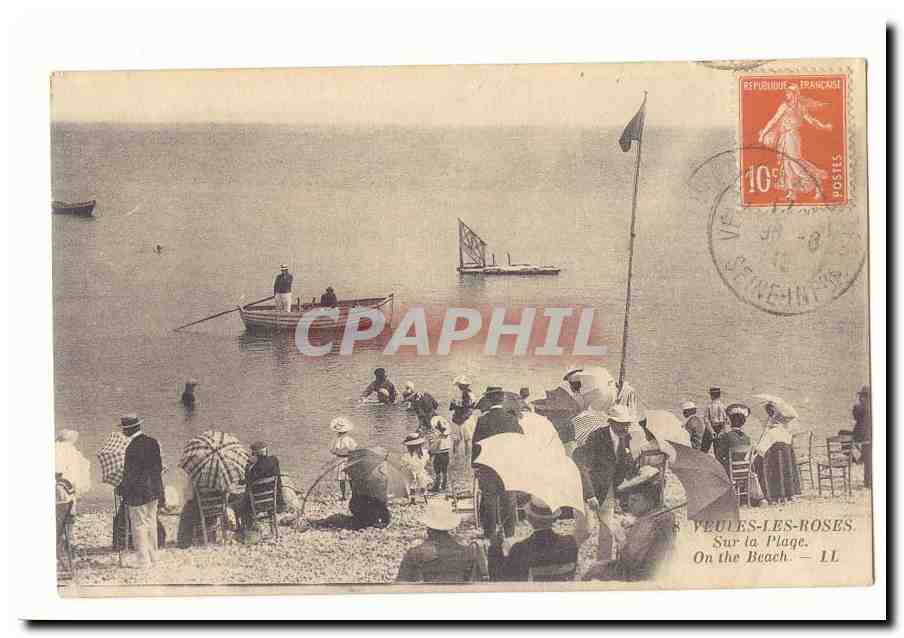 Veules les Roses CPA Sur la plage