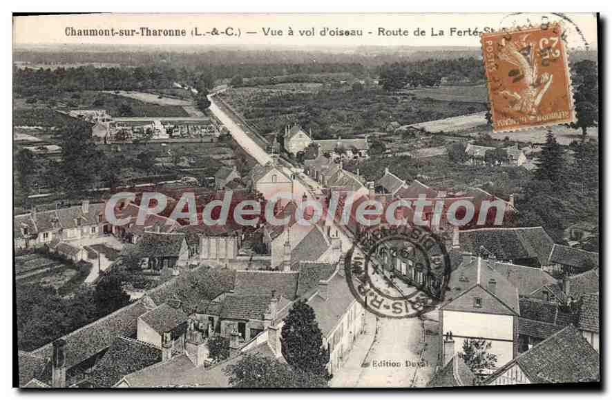 Chaumont-sur-Tharonne (L.-&-C.) — Vue à vol d’oiseau — Route de La Ferté-St-Hilaire — Édition Duvial