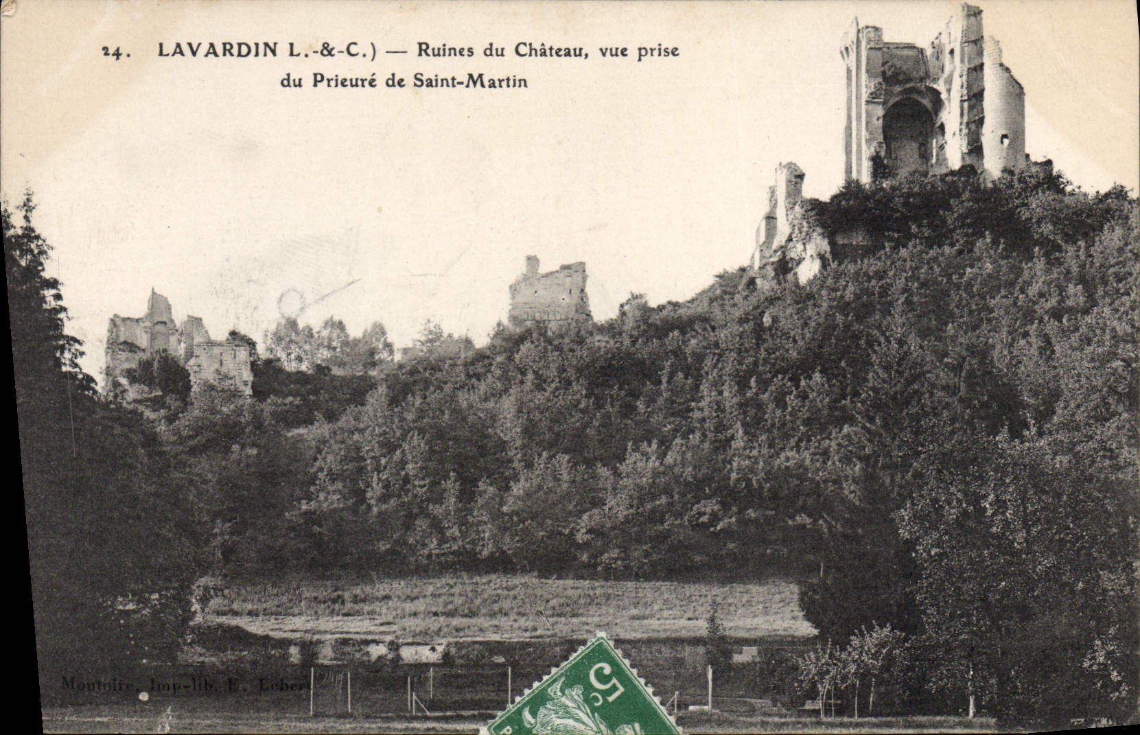 CPA Lavardin Ruines du Chateau vue Prise du Prieure de Saint Martin