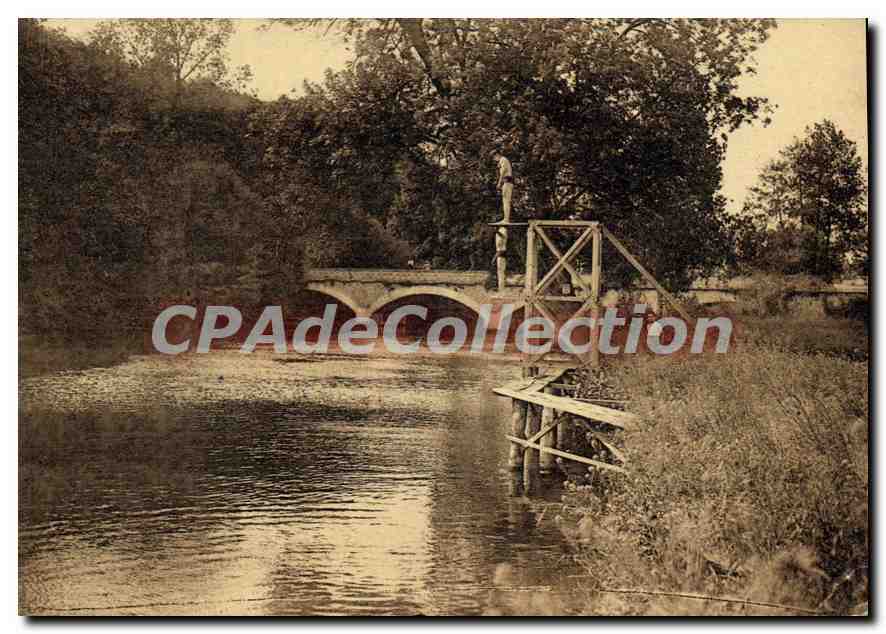 Thoré-la-Rochette — baignade sur le Loir — CPAdeCollection