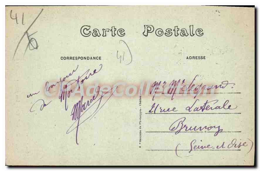 CPA Lavardin Les Gorges dans les Fosses du Donjon — Verso