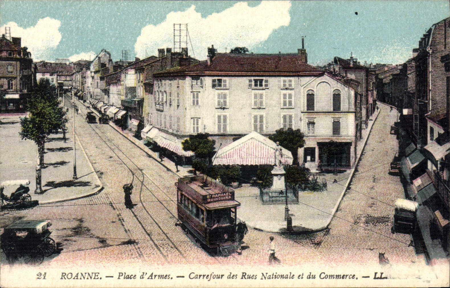 Roanne — Place d'Armes — Carrefour des Rues Nationale et du Commerce — LL