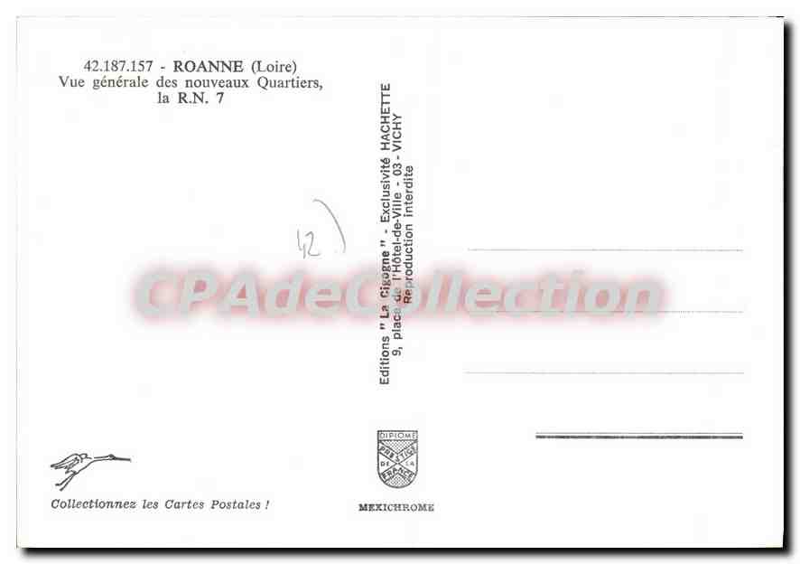 Roanne (Loire) — Vue générale des nouveaux Quartiers, la R.N. 7 — Éditions Hachette — Reverso