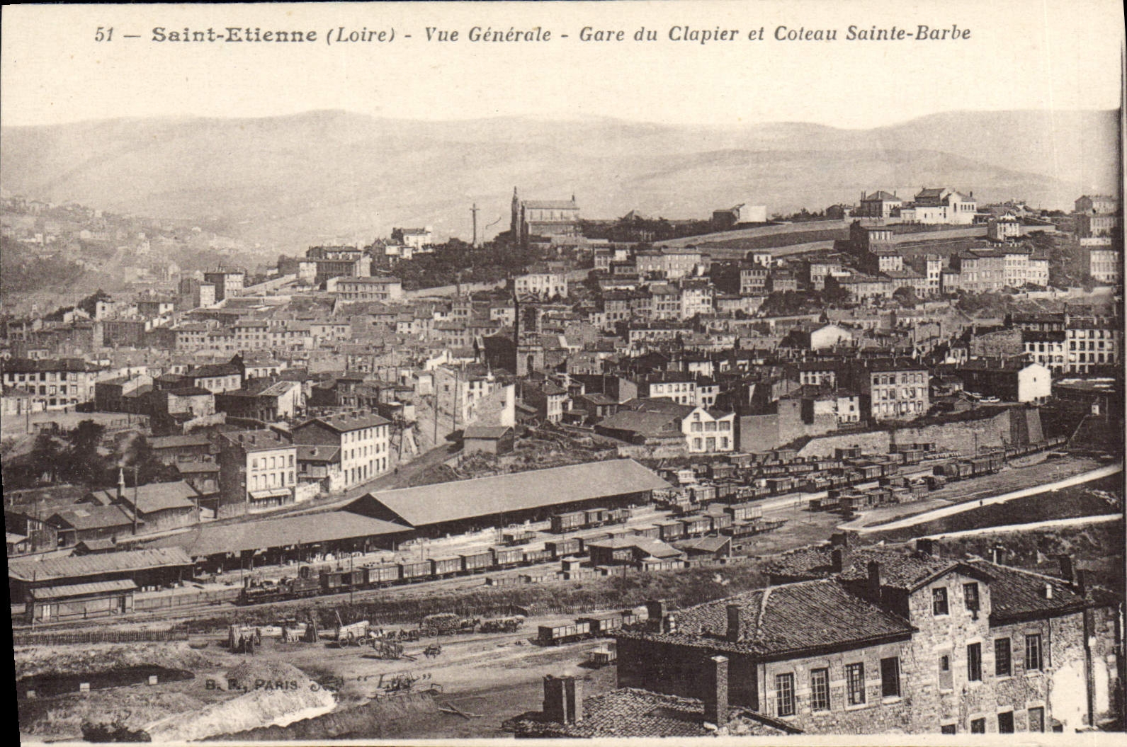 CPA Saint Etienne Vue Generale Gare du Clapier et Coteau Sainte Barbe