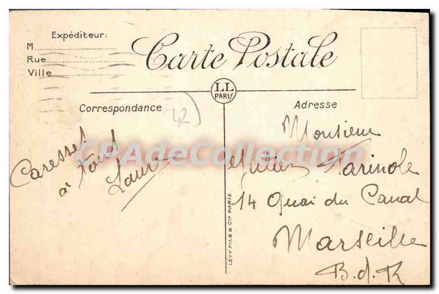 Saint-Étienne — La Place du Peuple et la Rue du Général Foy — LL — Verso