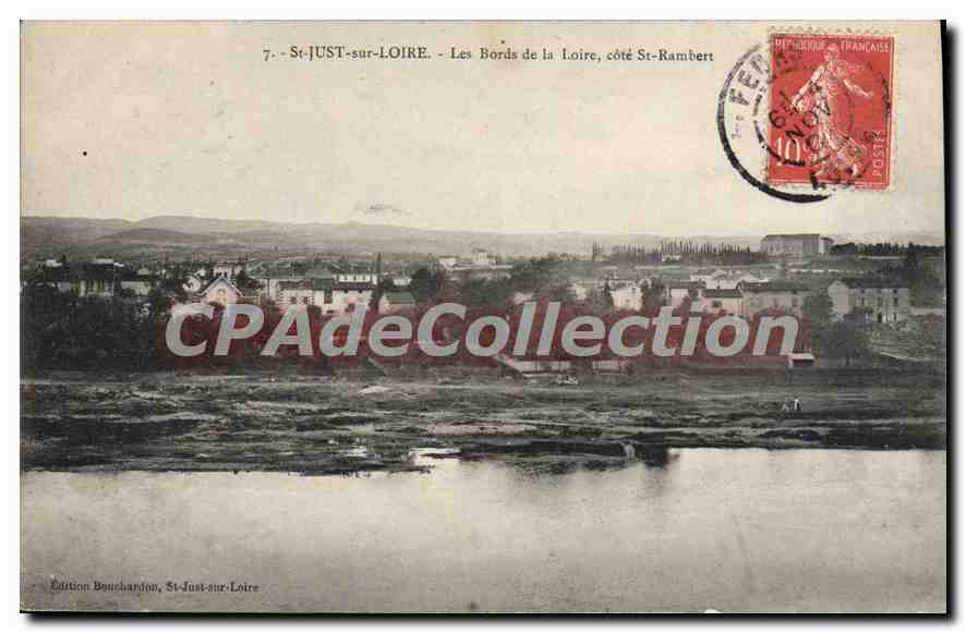 CPA St Just sur Loire Les Bords de la Loire Cote St Rambert