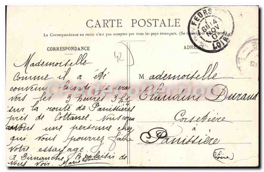 CPA St Just sur Loire Les Bords de la Loire Cote St Rambert — Rückseite