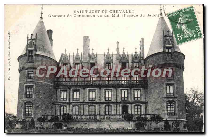 CPA Saint Just En Chevalet Chateau de Contenson vu du Midi