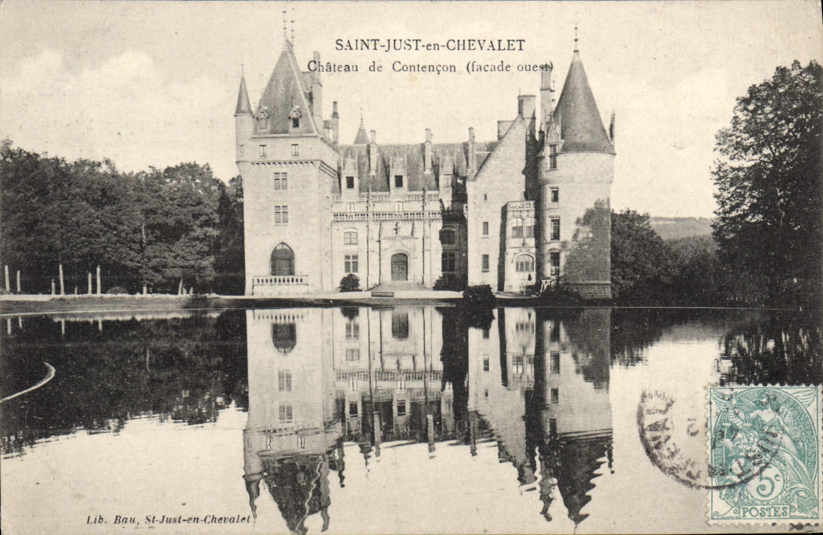 CPA Saint Just En Chevalet Chateau de Contençon