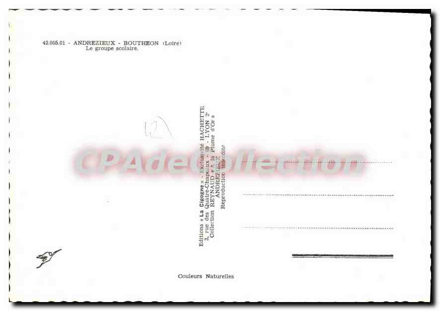 CPSM Andrezieux Boutheon Le Groupe Scolaire — Rückseite