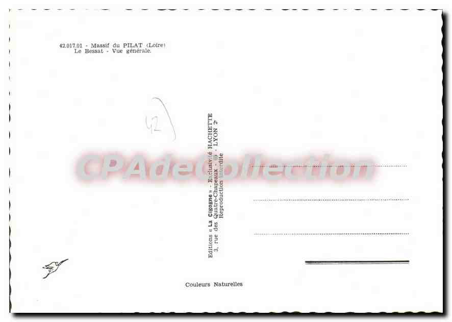 CPSM Massif du Pilat Le Bessat Vue Generale — Rückseite