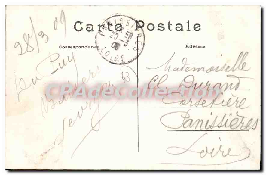 Le PUY-EN-VELAY (Hte-Loire) — Fontaine Chassain, la Cathédrale et Notre-Dame de France — éditeur anonyme, n° 471 — Reverso