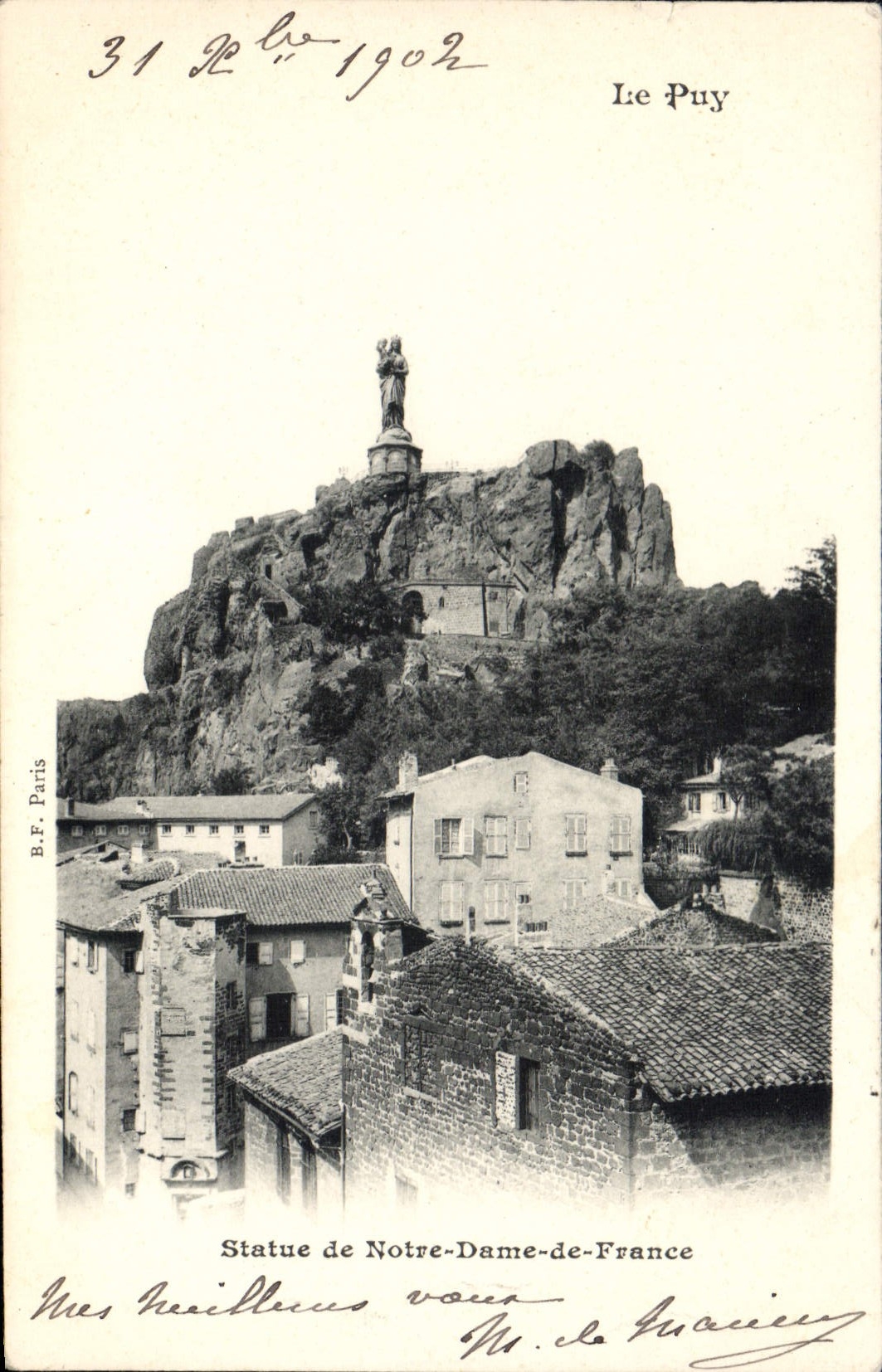 Le Puy — Statue de Notre-Dame-de-France — B.F. Paris