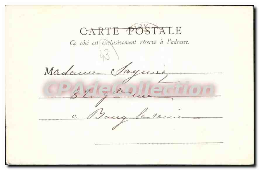Le Puy — Statue de Notre-Dame-de-France — B.F. Paris — Verso