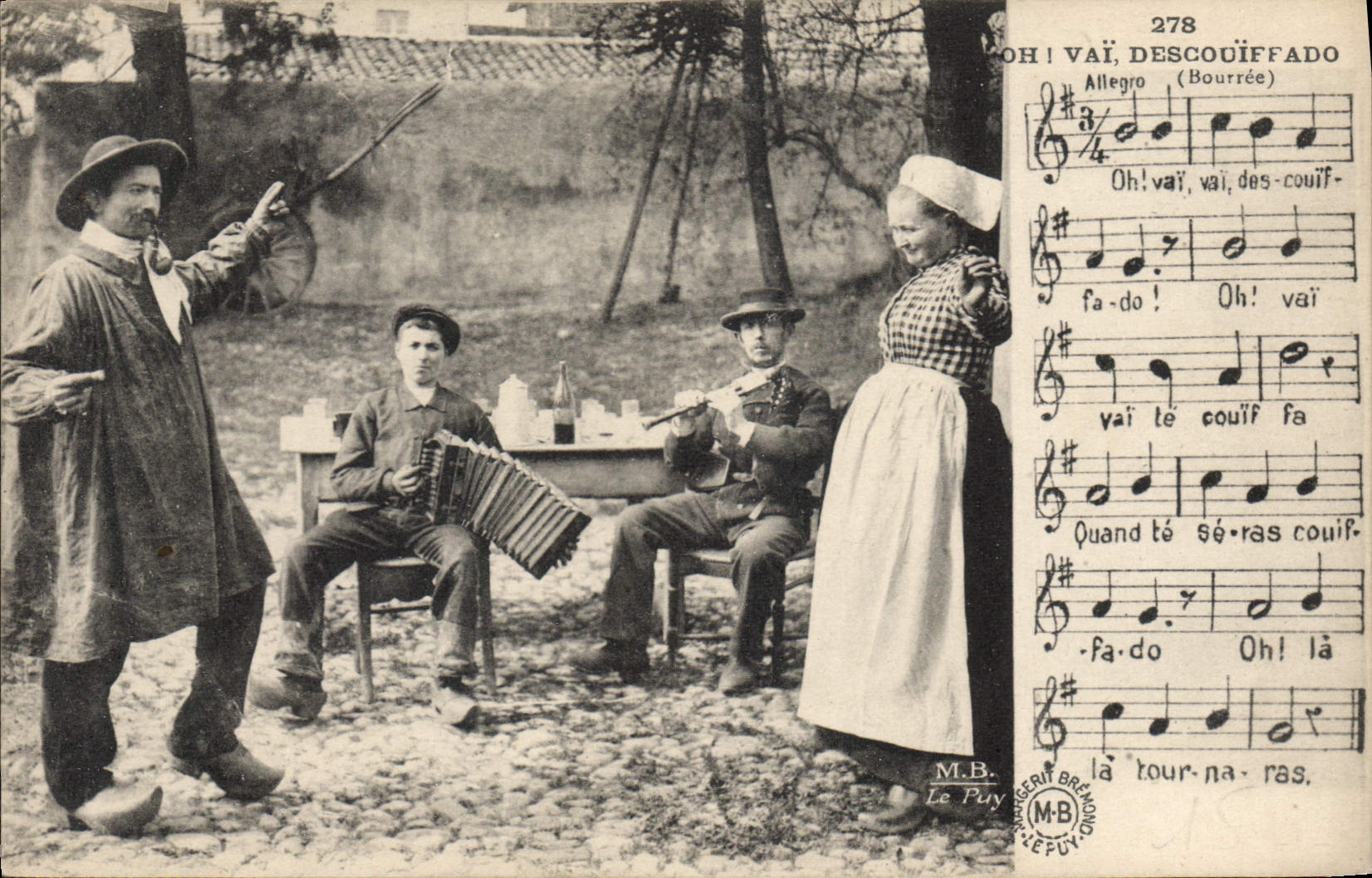 CPA Descouiffado Allegro folklore chanson