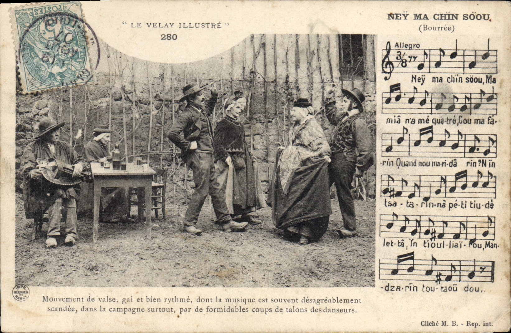 Bourrée — Danse campagnarde — Le Velay Illustré n°280