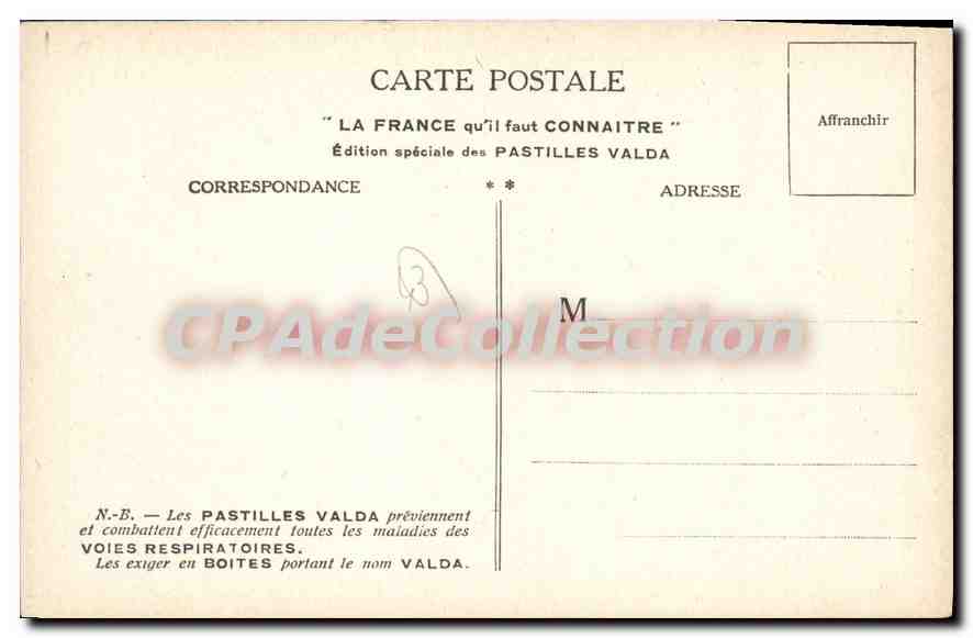 Le Puy-Saint-Michel — Kerk en Mont Saint-Michel — Speciale uitgave Pastilles Valda — Achterkant