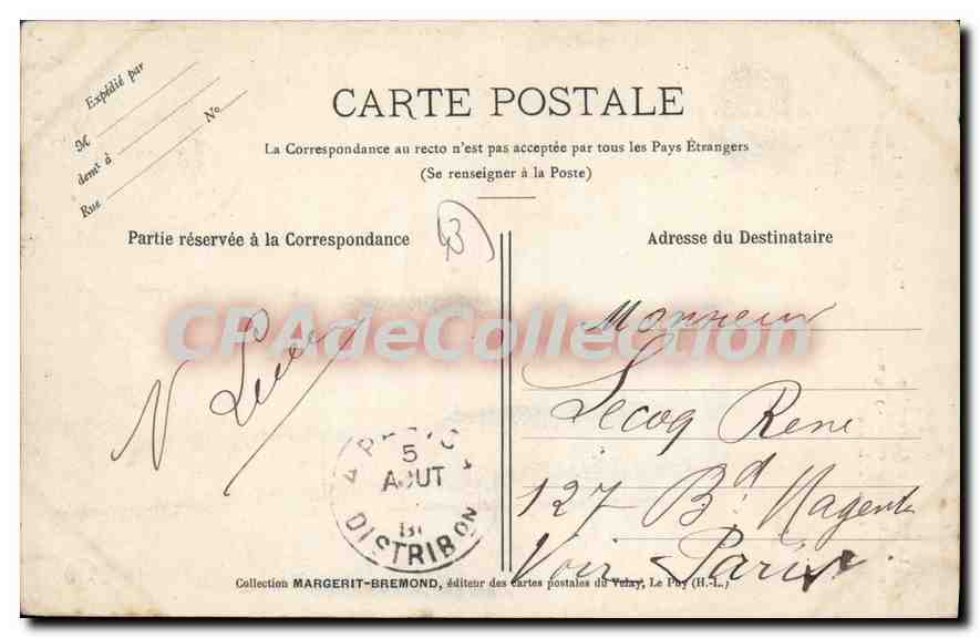 CPA Le Chateau de Torsiac Dominant la rive gauche de l'Allagnon — Rückseite