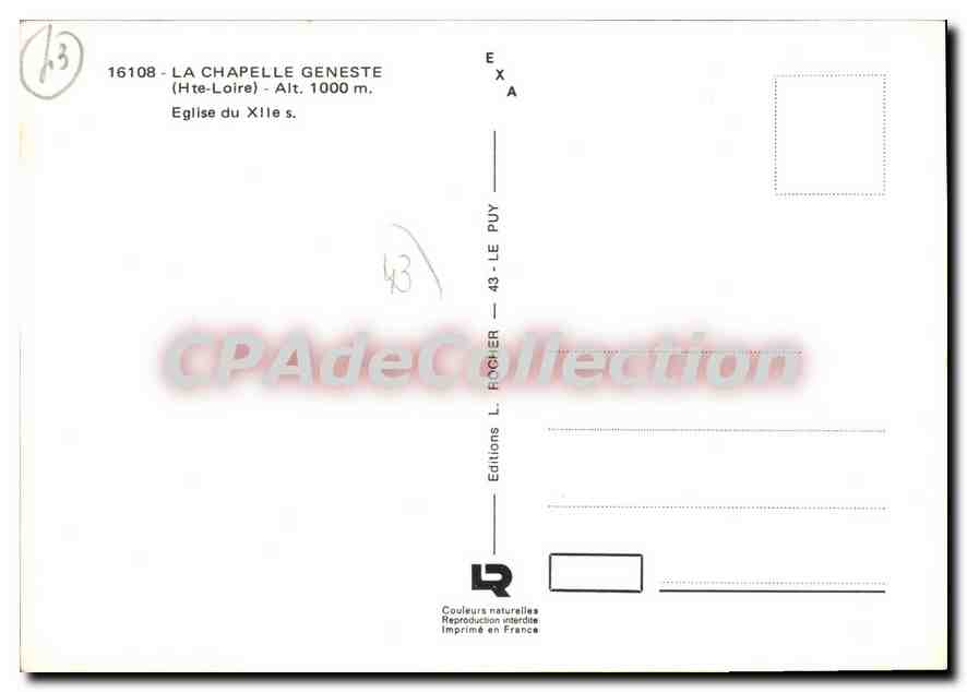 La Chapelle-Geneste — Église du XIe siècle — Éditions L. Focher — Reverso