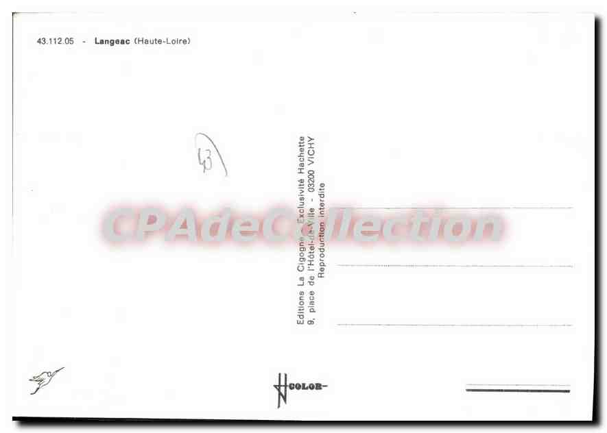 CPSM Langeac — Rückseite
