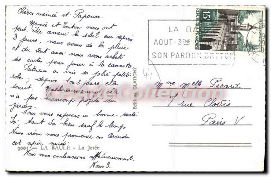 Vue de la jetée à La Baule — éditeur CPAdeCollection, n° 44 — Reverso