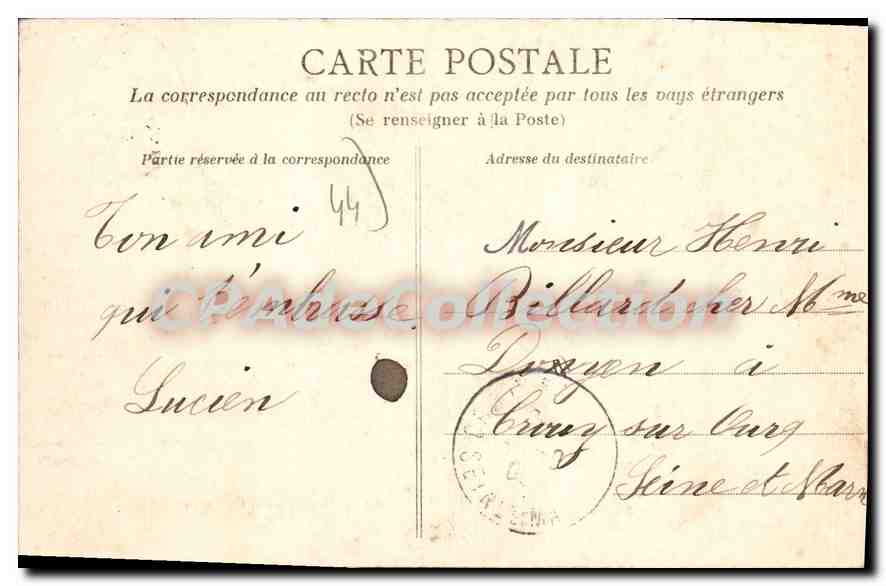 CPA La Baule Avenue de la Concorde — Rückseite