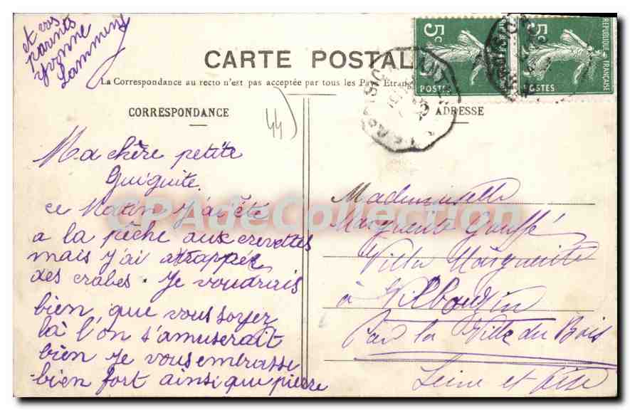 CPA La Baule Le boulevard et la Plage château de sable — Rückseite