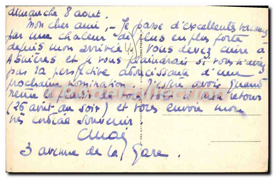 CPA La Baule Vue prise du Majestic — Rückseite