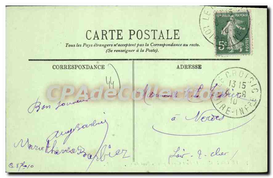 CPA Le Croisic Le Port Ciguet pris du Bout du Quai — Rückseite