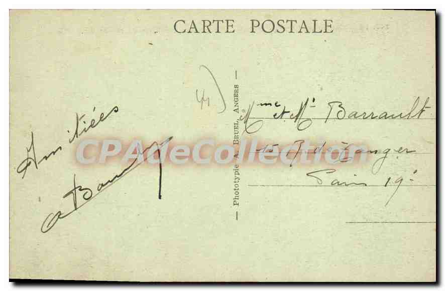 CPA Le Croisic Vue Generale Au Lointain le Sanatorium de Pen Bron — Rückseite
