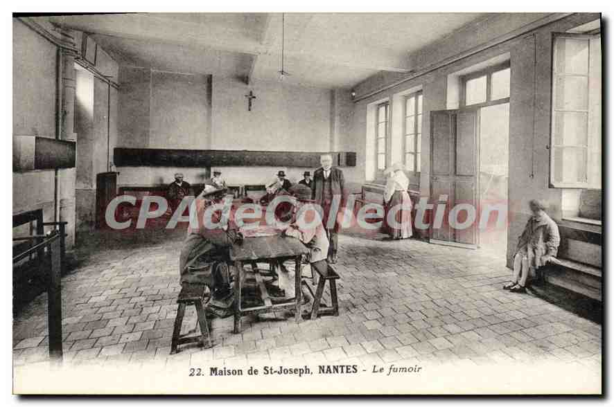 CPA Maison de St Joseph Nantes Le Fumoir