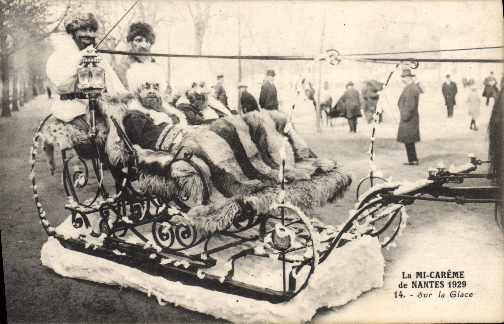 CPA La mi Careme de Nantes 1929 sur la Glace