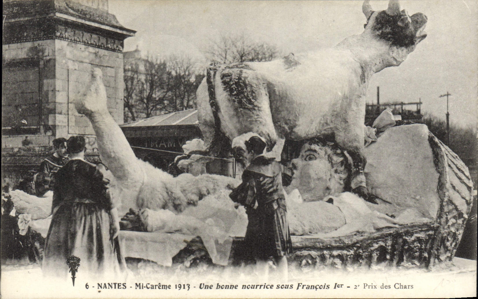CPA Nantes Mi Careme 1913 Une Bonne Nourrice sous Francois ler 2ème prix des chars