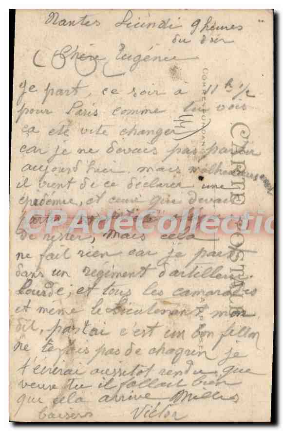 CPA Nantes Embarcadere des roquios faisant le service de Chantenay a Trentemoult — Verso