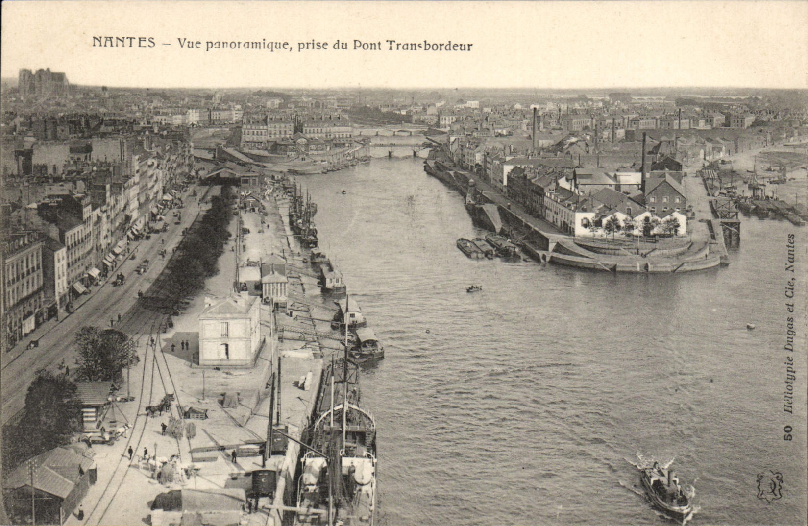 CPA Nantes Vue Panoramique prise du Pont Transbordeur
