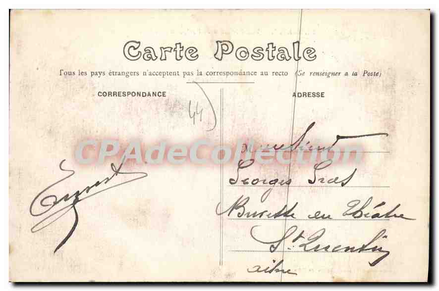 CPA Nantes Vue Generale du Port prise de l'Hermitage bateau Saint-Luc — Rückseite