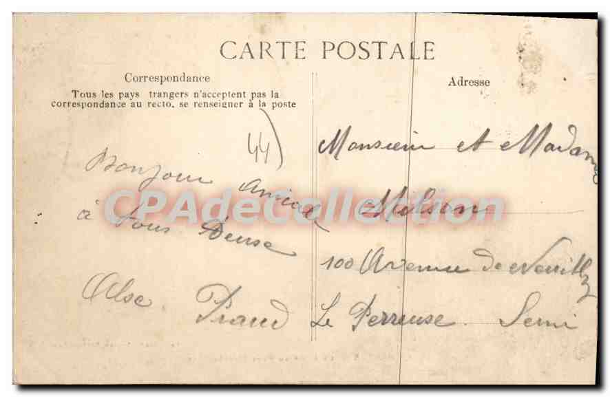 CPA Nantes La Loire au Pont Transbordeur — Rückseite