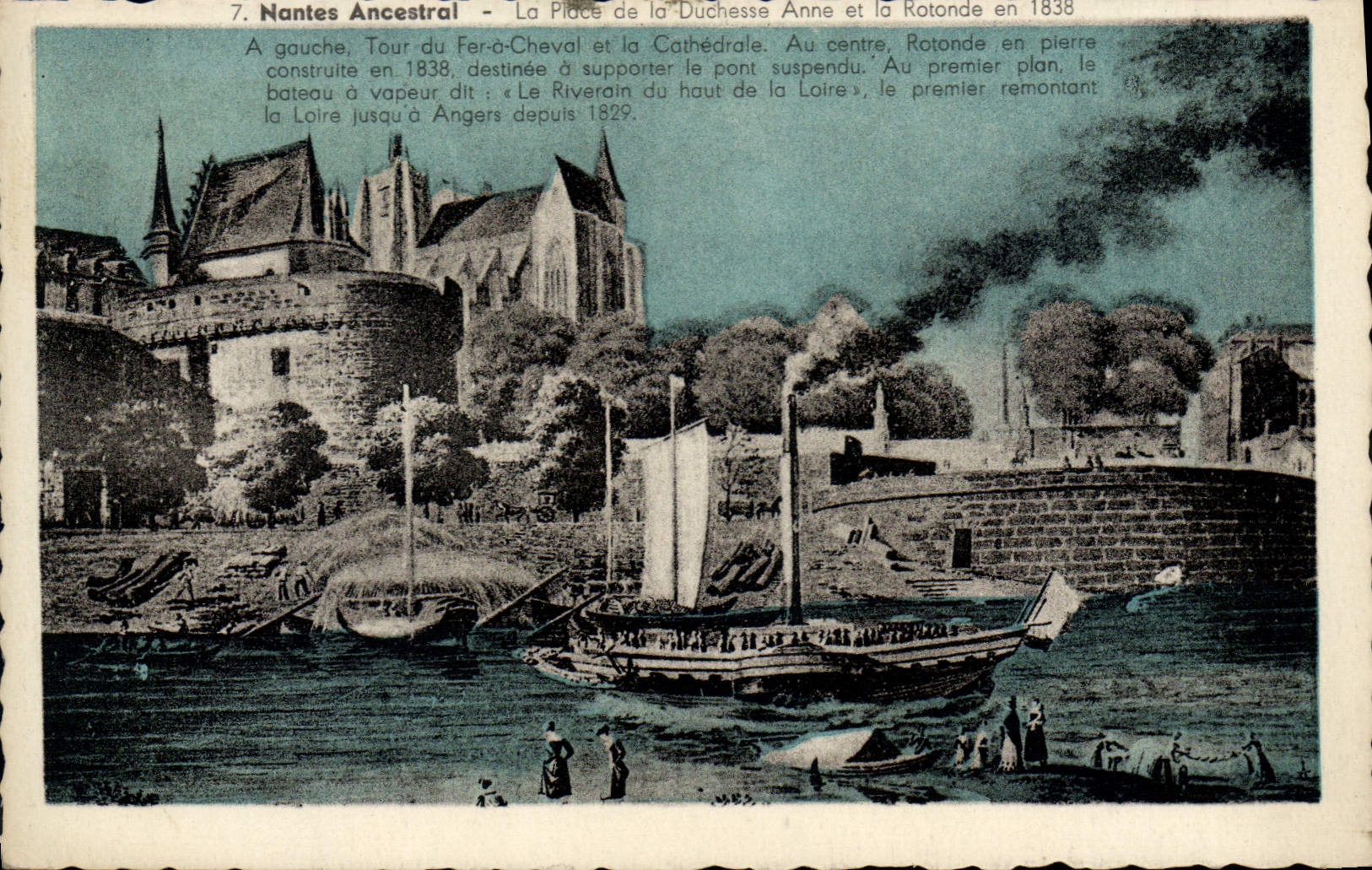 CPA Nantes Ancestral La Place de la Duchesse Anne et la Rotonde en 1838