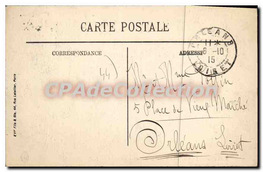 CPA Nantes La Gare d'Orleans et le Boulevard Sebastopol — Rückseite