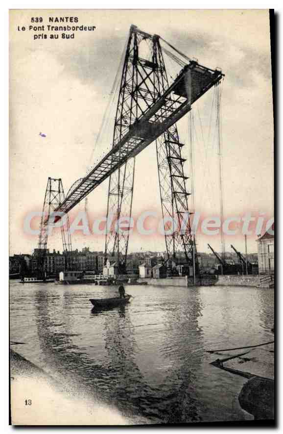CPA Nantes Le pont Transbordeur pris au Sud