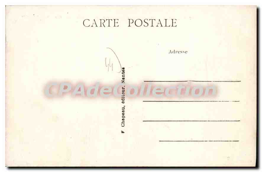 CPA NANTES La Bourse Place du Commerce L'Hotel du Phare — Verso