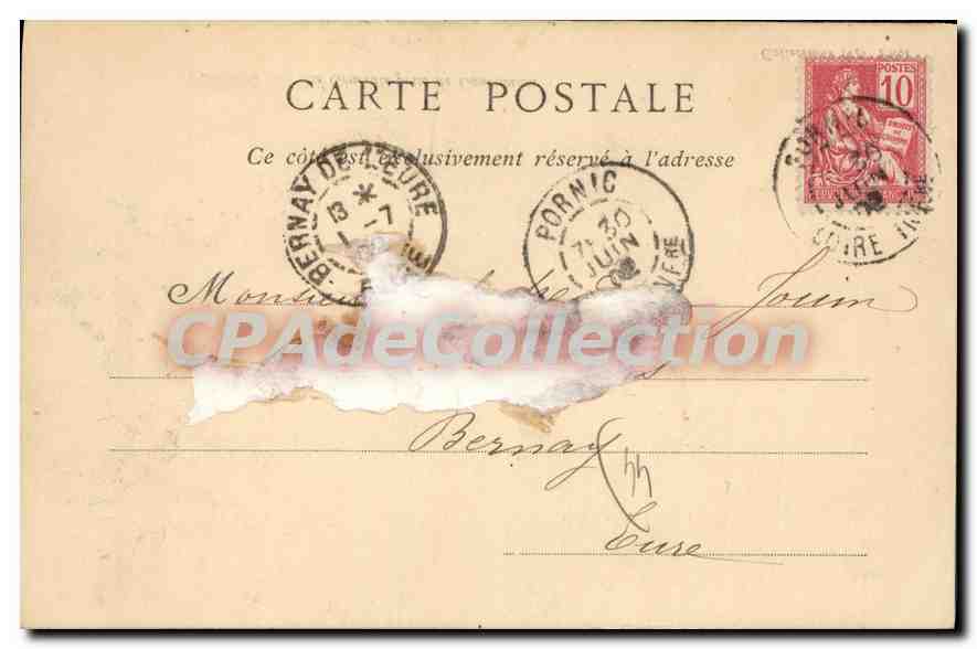 CPA Pornic Vue Generale prise de Gourmalon — Rückseite