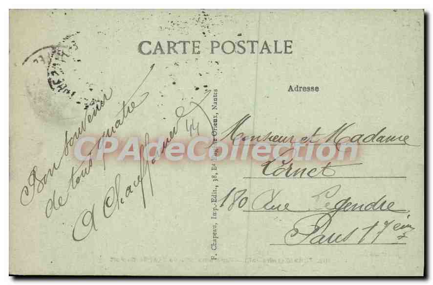CPA Pornic Panorama pris de l'Entree du Port — Rückseite