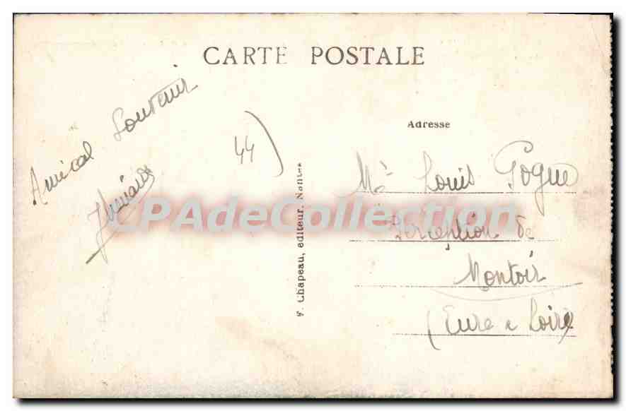 CPA Pornichet A Bonne Source La Plage du Chateau — Rückseite