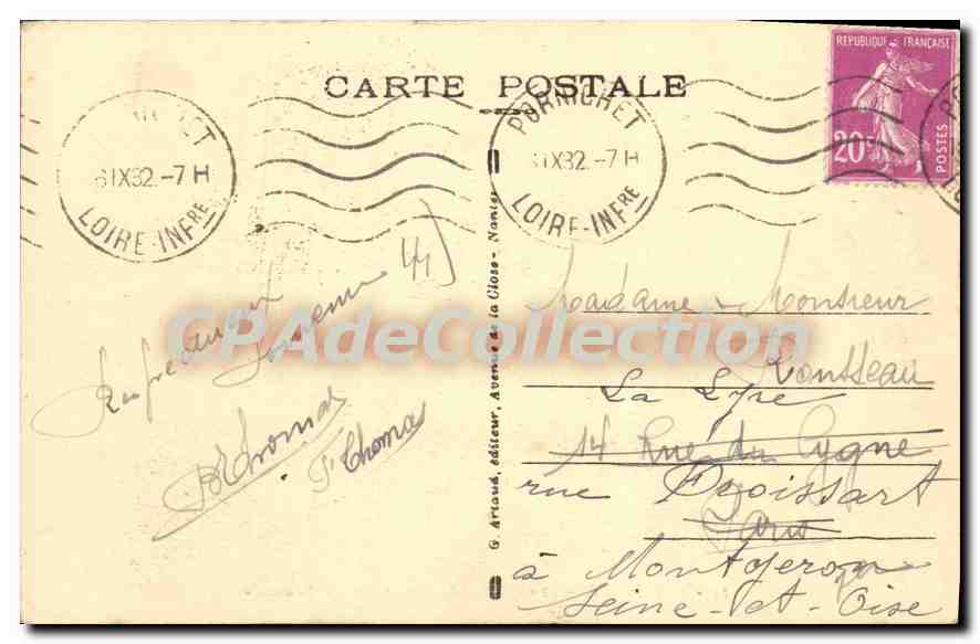 CPA Pornichet Le Casino et le Boulevard des Oceanides — Rückseite