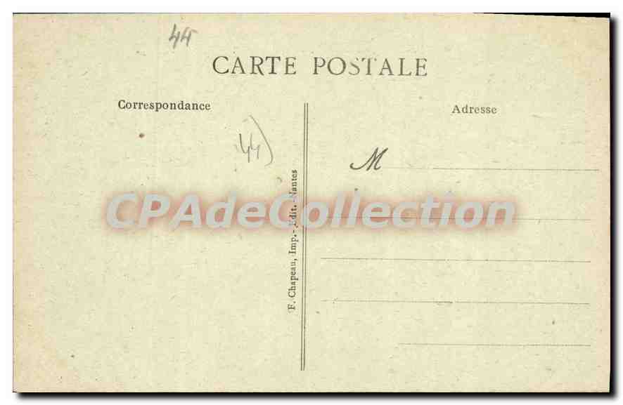 CPA Pornichet Grand Hotel de l'ocean pris de la Plage — Rückseite