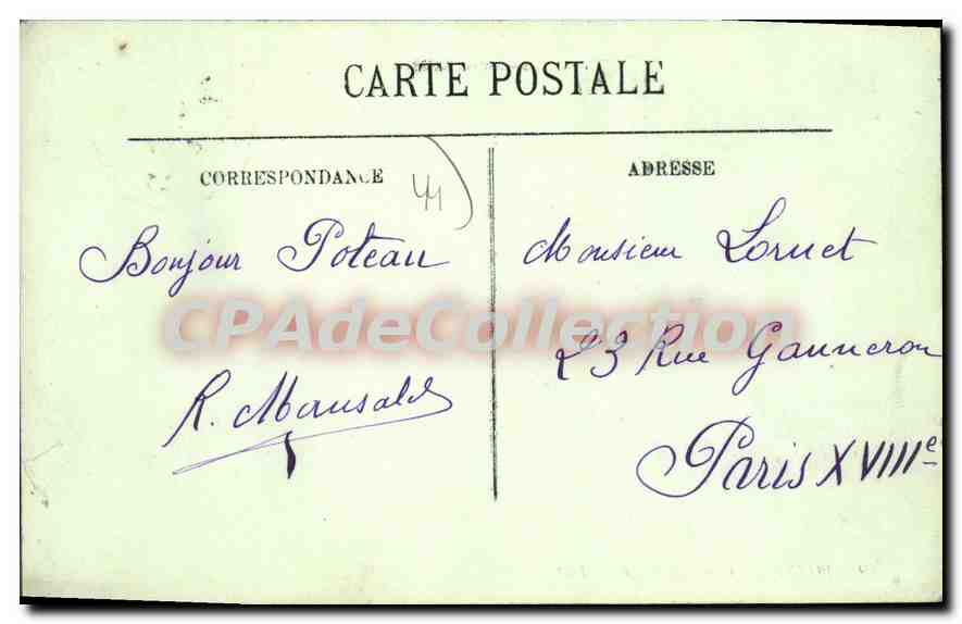 CPA Pornichet La Plage — Rückseite