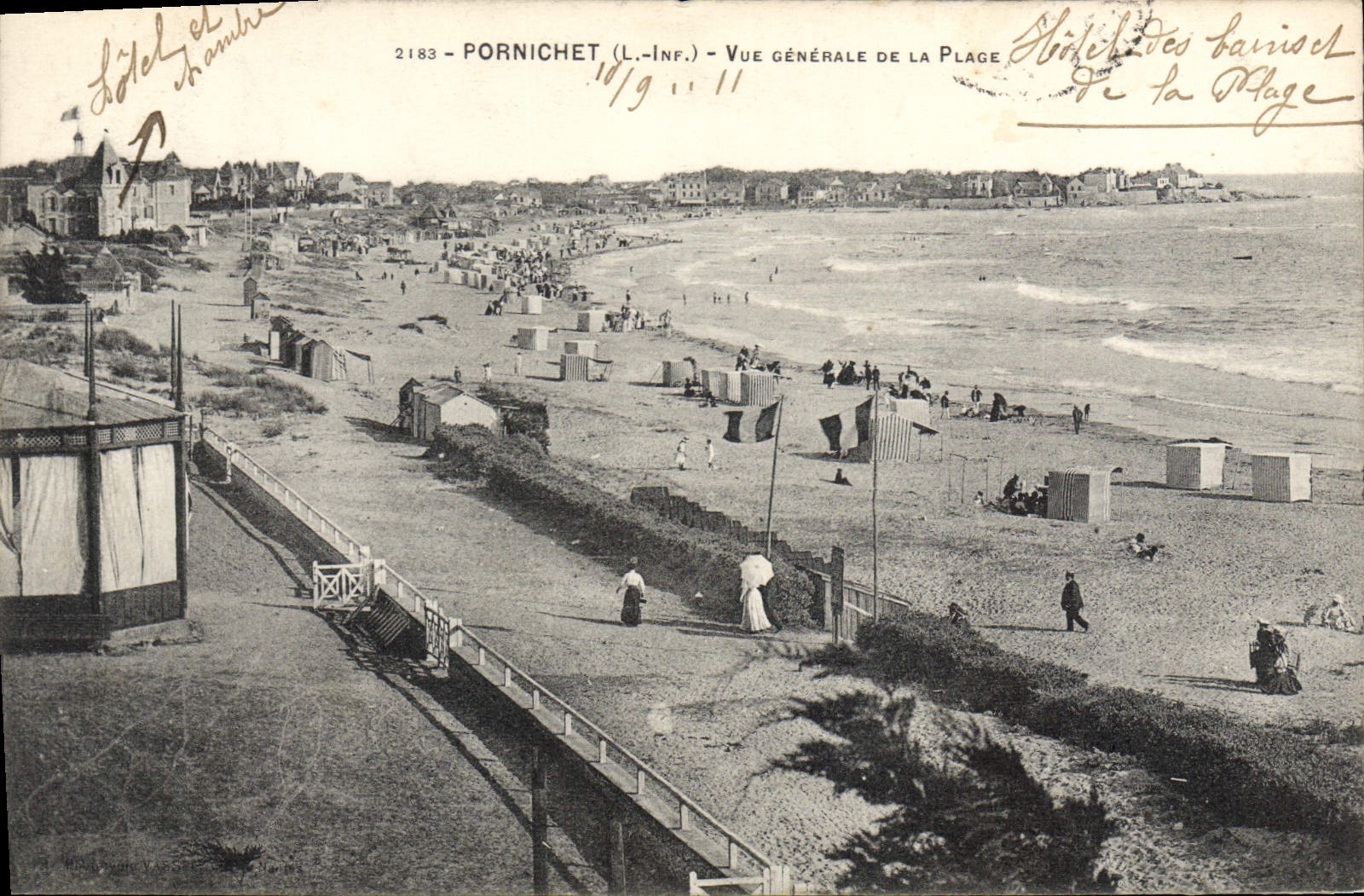 CPA Pornichet Vue Generale de la Plage