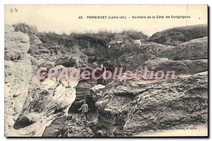 CPA Pornichet Rochers de la Cote de Congrigoux