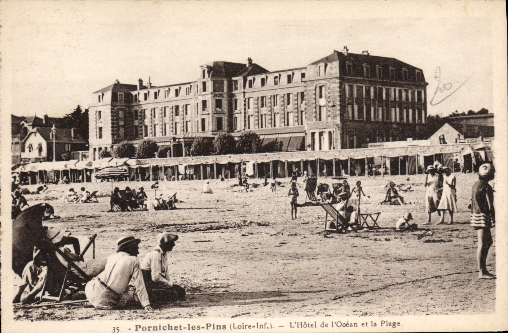 CPA Pornichet Les Pins L'Hotel de l'Ocean et la Plage